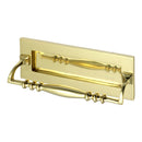 Prima - Front Door Letter Plate with Grab Handle 254mm x 101mm - Polished Brass - PB383