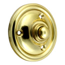 Prima - Victorian Circular Door Bell Push  60mm - Polished Brass - PB39
