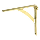 Prima - Shelf Bracket For Wood 104mm x 99mm - Polished Brass - PB466