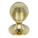 Prima - Reeded Cabinet Cupboard Knob - Polished Brass - PB974