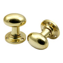 Prima - Oval Mortice Door Knob - Polished Brass - PB98