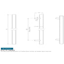 Eurospec - 30mm Straight T Pull Handle 600mm Centres - Satin Stainless Steel - PCT1600SSS - Choice Handles