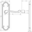 Frelan - Turnberry Door Handles On Backplate - Bathroom - Pewter - PEW300B - Choice Handles