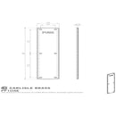 Carlisle Brass - Push Plate (Engraved) 457mm X 76mm - Polished Brass - PF105E - Choice Handles