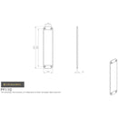 Carlisle Brass - Laurin - Push Plate 370mm X 64mm - Polished Brass - PF110 - Choice Handles