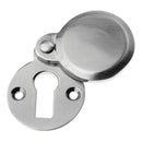 Prima - Covered Heavy Door Keyhole Escutcheon 42mm x 33mm - Pewter Finish - PF624