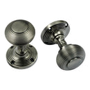 Prima - Queen Ann Reeded Mortice Door Knob - Pewter Finish - PF96