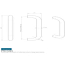 Eurospec - 22mm D Pull Handles 225mm Centres - Satin Stainless Steel - PFD1225SSS - Choice Handles