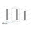 Serozzetta Mitred Lines Pull Handle 300mm  - Polished Chrome / Satin Nickel - PH170BCPSN - Choice Handles