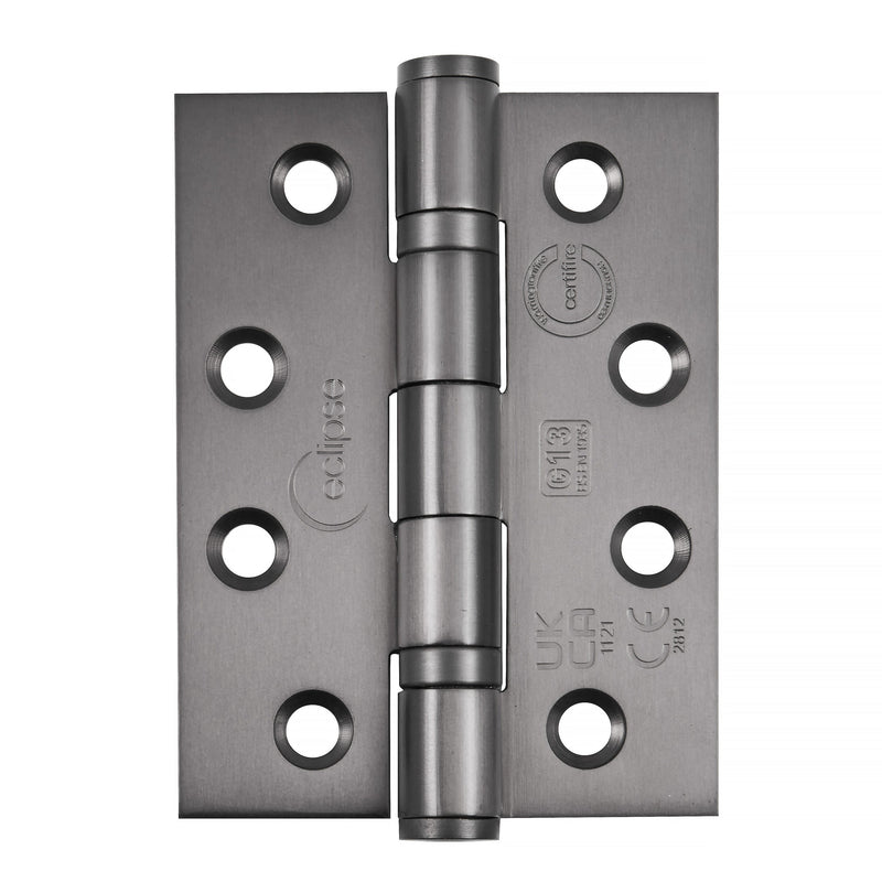 Eclipse - 102x76x3mm Ball Bearing Hinges Grade 13 -  Dark Bronze -  14854DBZ - Pair - Choice Handles