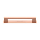 Heritage Brass Cabinet Pull Metro Design with Plate 160mm CTC Satin Rose Gold Finish - PL0337 160-SRG - Choice Handles