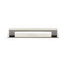 Heritage Brass Cabinet Pull Metro Design with Plate 96mm CTC Polished Nickel Finish - PL0337 96-PNF - Choice Handles