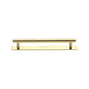 Heritage Brass Cabinet Pull Step Design with Plate 128mm CTC Polished Brass Finish - PL4410 128-PB - Choice Handles