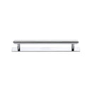 Heritage Brass Cabinet Pull Step Design with Plate 128mm CTC Polished Chrome Finish - PL4410 128-PC - Choice Handles