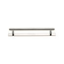 Heritage Brass Cabinet Pull Step Design with Plate 128mm CTC Polished Nickel Finish - PL4410 128-PNF - Choice Handles
