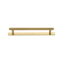 Heritage Brass Cabinet Pull Step Design with Plate 128mm CTC Satin Brass Finish - PL4410 128-SB - Choice Handles
