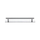 Heritage Brass Cabinet Pull Step Design with Plate 128mm CTC Satin Chrome Finish - PL4410 128-SC - Choice Handles
