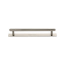 Heritage Brass Cabinet Pull Step Design with Plate 128mm CTC Satin Nickel Finish - PL4410 128-SN - Choice Handles