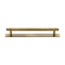 Heritage Brass Cabinet Pull Step Design with Plate 160mm CTC Antique Brass Finish - PL4410 160-AT - Choice Handles