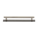 Heritage Brass Cabinet Pull Step Design with Plate 160mm CTC Matt Bronze/Satin Nickel Finish - PL4410 160-BSN - Choice Handles