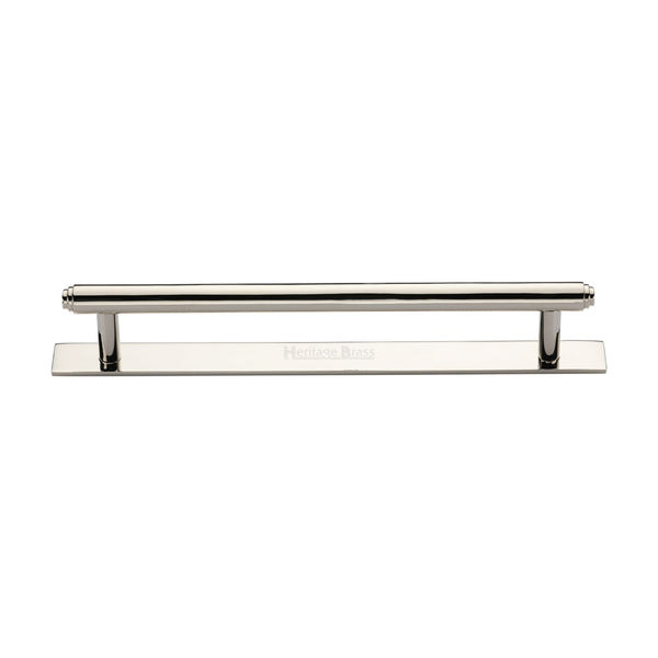 Heritage Brass Cabinet Pull Step Design with Plate 160mm CTC Polished Nickel Finish - PL4410 160-PNF - Choice Handles