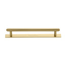 Heritage Brass Cabinet Pull Step Design with Plate 160mm CTC Satin Brass Finish - PL4410 160-SB - Choice Handles