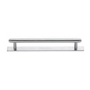 Heritage Brass Cabinet Pull Step Design with Plate 160mm CTC Satin Chrome Finish - PL4410 160-SC - Choice Handles