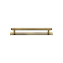Heritage Brass Cabinet Pull Step Design with Plate 96mm CTC Antique Brass Finish - PL4410 96-AT - Choice Handles