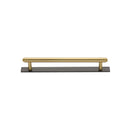 Heritage Brass Cabinet Pull Step Design with Plate 96mm CTC Matt Bronze/Satin Brass Finish - PL4410 96-BSB - Choice Handles