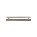 Heritage Brass Cabinet Pull Step Design with Plate 96mm CTC Matt Bronze/Satin Nickel Finish - PL4410 96-BSN - Choice Handles