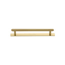 Heritage Brass Cabinet Pull Step Design with Plate 96mm CTC Satin Brass Finish - PL4410 96-SB - Choice Handles