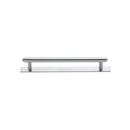 Heritage Brass Cabinet Pull Step Design with Plate 96mm CTC Satin Chrome Finish - PL4410 96-SC - Choice Handles