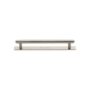 Heritage Brass Cabinet Pull Step Design with Plate 96mm CTC Satin Nickel Finish - PL4410 96-SN - Choice Handles