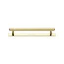 Heritage Brass Cabinet Pull Hexagonal Design with Plate 128mm CTC Polished Brass Finish - PL4422 128-PB - Choice Handles