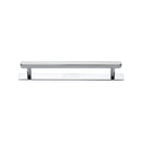 Heritage Brass Cabinet Pull Hexagonal Design with Plate 128mm CTC Polished Chrome Finish - PL4422 128-PC - Choice Handles