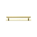 Heritage Brass Cabinet Pull Hexagonal Design with Plate 96mm CTC Polished Brass Finish - PL4422 96-PB - Choice Handles