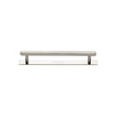 Heritage Brass Cabinet Pull Hexagonal Design with Plate 96mm CTC Polished Nickel Finish - PL4422 96-PNF - Choice Handles