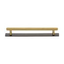 Heritage Brass Cabinet Pull Knurled Design with Plate 160mm CTC Matt Bronze/Satin Brass Finish - PL4458 160-BSB - Choice Handles