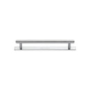 Heritage Brass Cabinet Pull Knurled Design with Plate 96mm CTC Satin Chrome Finish - PL4458 96-SC - Choice Handles