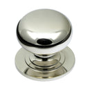 Prima - Victorian Solid Cabinet Cupboard Knob - Polished Nickel - PN140D