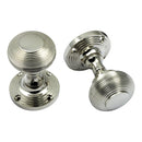 Prima - Queen Ann Reeded Mortice Door Knob - Polished Nickel - PN96