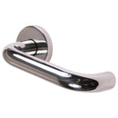 Steel Line Door Handle Lever Latch on Round Rose Tubular Design Polished Stainless Steel finish
 - PR-US01-PS - Choice Handles