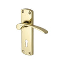 Project Hardware Door Handle Lever Lock Luca Design Polished Brass finish - PR400-PB - Choice Handles
