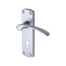 Project Hardware Door Handle Lever Lock Luca Design Satin Chrome finish - PR400-SC - Choice Handles
