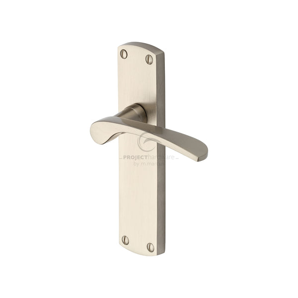 Project Hardware Door Handle Lever Latch Luca Design Satin Nickel finish - PR410-SN - Choice Handles