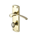Project Hardware Door Handle for Bathroom Luca Design Polished Brass finish - PR420-PB - Choice Handles