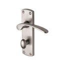 Project Hardware Door Handle for Bathroom Luca Design Satin Chrome finish - PR420-SC - Choice Handles