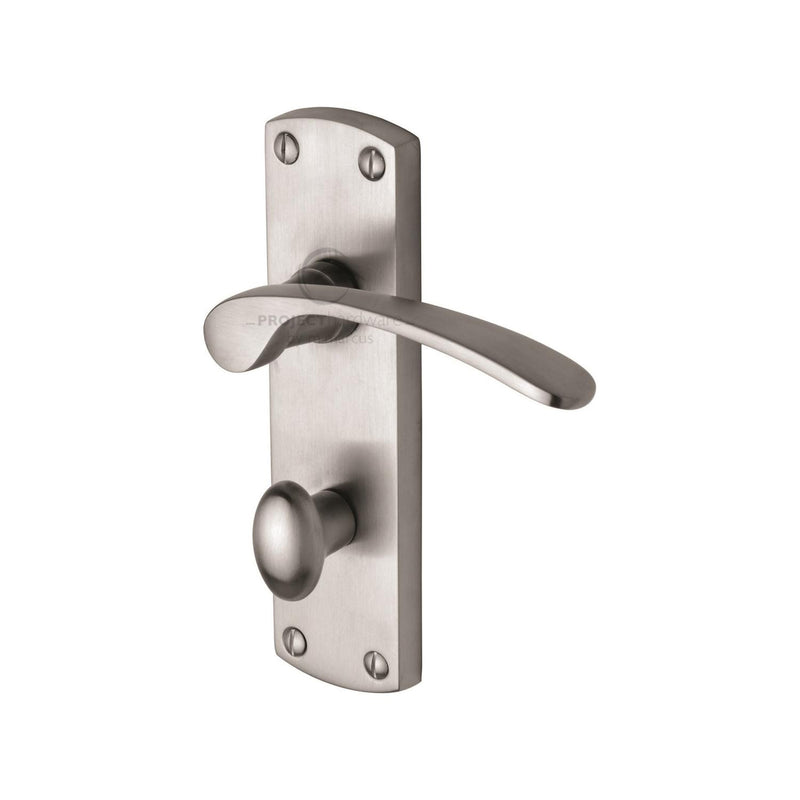 Project Hardware Door Handle for Bathroom Luca Design Satin Chrome fin