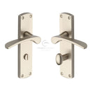 Project Hardware Door Handle for Bathroom Luca Design Satin Nickel finish - PR420-SN - Choice Handles