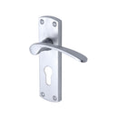 Project Hardware Door Handle for Euro Profile Plate Luca Design Satin Chrome finish - PR448-SC - Choice Handles